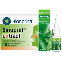  Nasivin Natura Nasenspray 20 ml + Sinupret extract überzogene