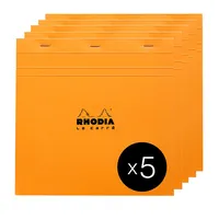 Rhodia 210200C - Packung mit 5 Notizblöcken geheftet Le
