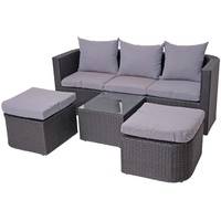 MCW Lounge-Set, anthrazit, Kissen hellgrau