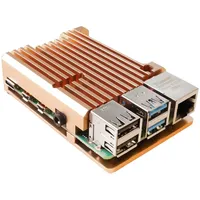 BerryBase Armor Gehäuse für Raspberry Pi 4, Champagner Gold