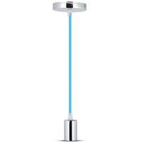 V-Tac SKU.3783 Hängeleuchte, E27, Blau, VT-7338, Kunststoff und andere