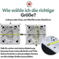 Canadian Spa Swim Spa Abdeckung 4 m braun