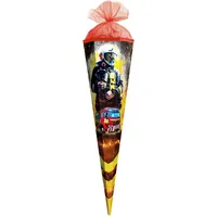 ROTH Schultüte klein Feuerwehrmann 50 cm - 6-eckig Tüllverschluss