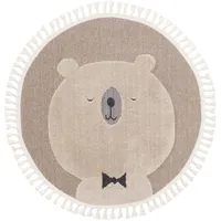 Lytte Kinderteppich, Beige, ø 120 cm, rund - Teppich
