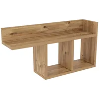 [en.casa] Wandregal, Braun, Holzwerkstoff, 3 Fächer, 18x37x72 cm, Wohnzimmer,