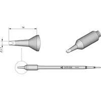 Jbc Lötspitze Serie C470, Meißelform, C470036/2,0 x 1,0 mm,