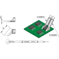Jbc Entlötspitze Serie C120 für Dual-In-Line, C120009/6,0 mm, schräg,