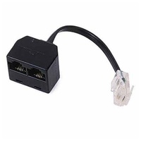 Dönges Modularer Y-Adapter RJ45 8(8), Kabellänge 0,1 m, schwarz