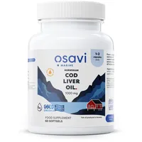 Osavi Norwegian Cod Liver Oil Softgels, 1000mg (Lemon) -