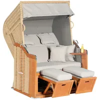 Sunny Smart Strandkorb Rustikal 255 Plus 2-Sitzer, KS-beige Stoff