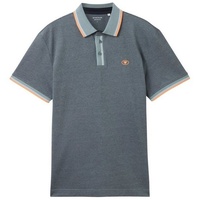 Tom Tailor Poloshirt - Orange,Weiß,Grau,Grün - M