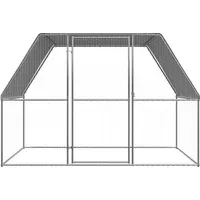 VidaXL Hühnerstall 300 x 200 x 200 cm silber