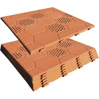 Wellhome 6 Plastikfliesenpackung für Außenboden von 39 x 39