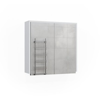 Vicco Badspiegelschrank Maltin Weiß/Anthrazit 60 x 58 cm mit