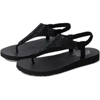 SKECHERS Meditation Rockstar, Schwarzer Mitobuck Strassbesatz, 39 EU