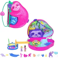 Mattel Polly Pocket Sloth Family 2-in-1-Kompaktspielset