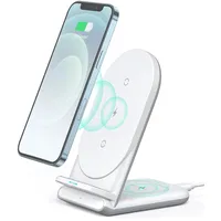 Aukey LC-A2-Whi Aircore Series 2-in-1 Wireless Charging Stand Drahtloses