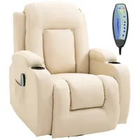Homcom Massagesessel Fernsehsessel Relaxsessel mit Wärmefunktion, Liegefunktion,