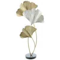 Dekoleidenschaft Metall-Blätter-Deko Ginkgo in Gold und Silber, 61 cm