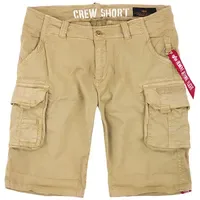 Alpha Industries Crew Kurze Hose Sand 33