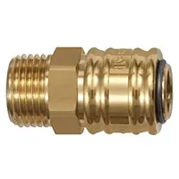 Riegler Schnellverschlusskupplung NW 7,2, Messing blank, G 3/8 AG