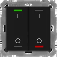 MDT KNX Taster Light 55 2-fach, RGBW, Temperatursensor, schwarz