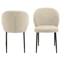 Actona Esszimmerstuhl Patricia Stoff beige 2er Set