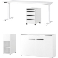 Germania Büromöbel-Set »Mailand«, 4 tlg.), inkl. Schreibtisch, Rollcontainer, Raumteiler