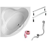 Ottofond Eckbadewannen-Set Bengasi (L x B: 140 cm, mit