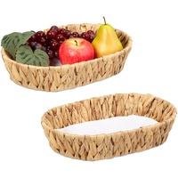 Relaxdays Obstschalen, 2er Set, Dekokörbe für Obst, Brot UVM.,