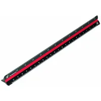 RUMOLD Dreikantmaßstab mit Reduktionsteilungen, Schwarz, 30cm, Länge