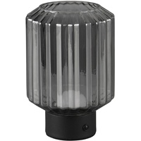 Trio Reality Leuchten LED Akku Tischleuchte Lord mit Rauchglas