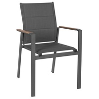 BIZZOTTO Gartenstuhl KUBIK, Anthrazit (Kategorie: Fauteuil de Garten)