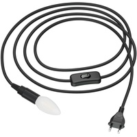 Ledscom.de Textilkabel LEHA mit Stecker und Schalter schwarz 3