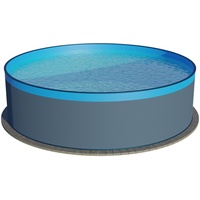 Waterman Stahlwandpool rund 500x120cm. Stahl 0.4mm anthrazit. Folie 0.3mm