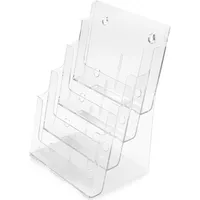 Deflecto Prospekthalter, DIN A4 hoch, 4 Fächer glasklar