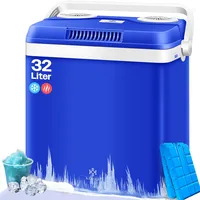 Kesser KESSER® 32 L Kühlbox 12V, 230V Stecker, Mini-Kühlschrank,