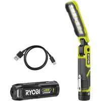 RYOBI 4 V USB-LITHIUM Akku-Stableuchte RLI4-120G, klappbar, 650 Lumen,