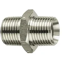 Riegler Doppelgewindenippel, R 3/8 a., R 1/2 a., SW