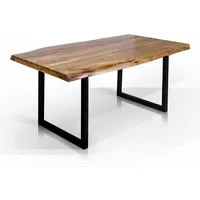 Sedex Esstisch mit U-untergestell 160x90x76 cm schwarz/natur