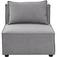 Juskys modulares Sofa Domas in Stoff Dunkelgrau - Mittelsofa