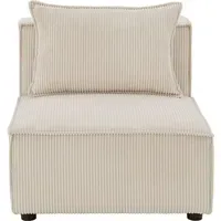 Juskys Modulares Sofa Domas Schlafsofa mit Kissen Cord Beige