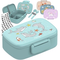 Bearfoot Brotdose Kinder mit Fächern, BPA frei, Lunchbox, Bento