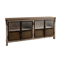 Massivmoebel24 Sideboard Mango 180x40x90 braun lackiert HEAVY INDUSTRY #250