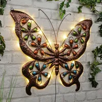 Schreibers-garden Wanddeko LED Solar-Schmetterling