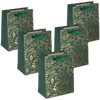 Sigel 5 SIGEL Geschenktüten Golden ornaments on green Motiv