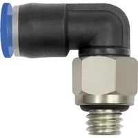 Riegler L-Steckverschraubung »Blaue Serie« mini, drehbar, M6, 125.006-6M