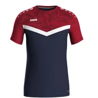Jako Iconic T-Shirt Marine/Chilirot, 140