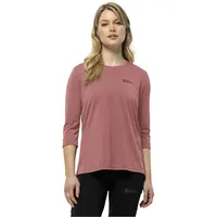 Jack Wolfskin Damen Crosstrail 3/4 W T-Shirt, Mineral Red,