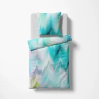 FLEURESSE Mako-Satin Bettwäsche Bed Art S Albany blau